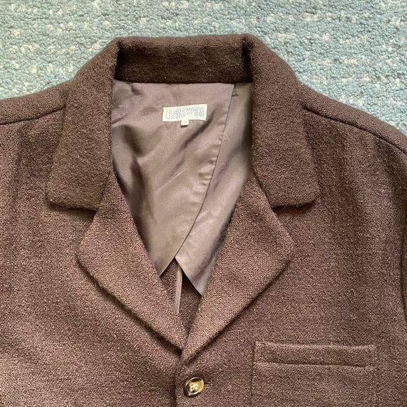 Quaker Marine Men's Dark Brown Wool Loafer Jacket M - Picture 2 of 13